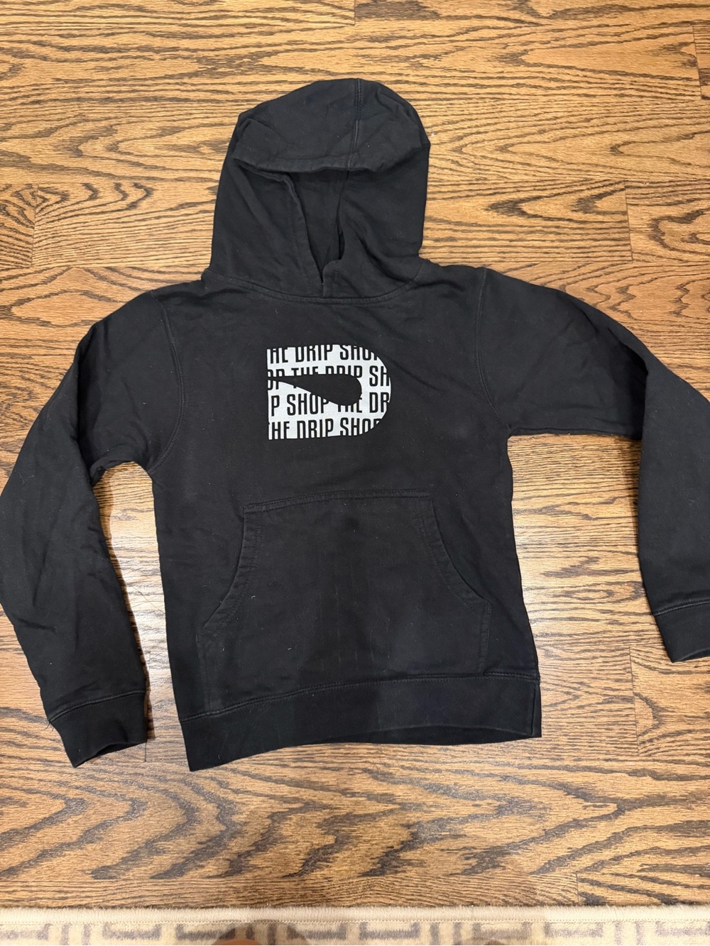 Drip Kids Black Pullover Hoodie with Center Graphic